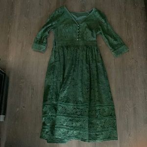 Emerald green lace dress